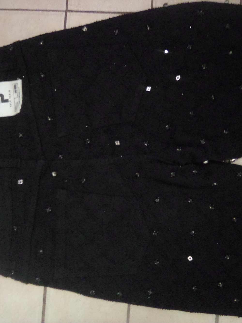 Black Sequin Women's Jean Shorts